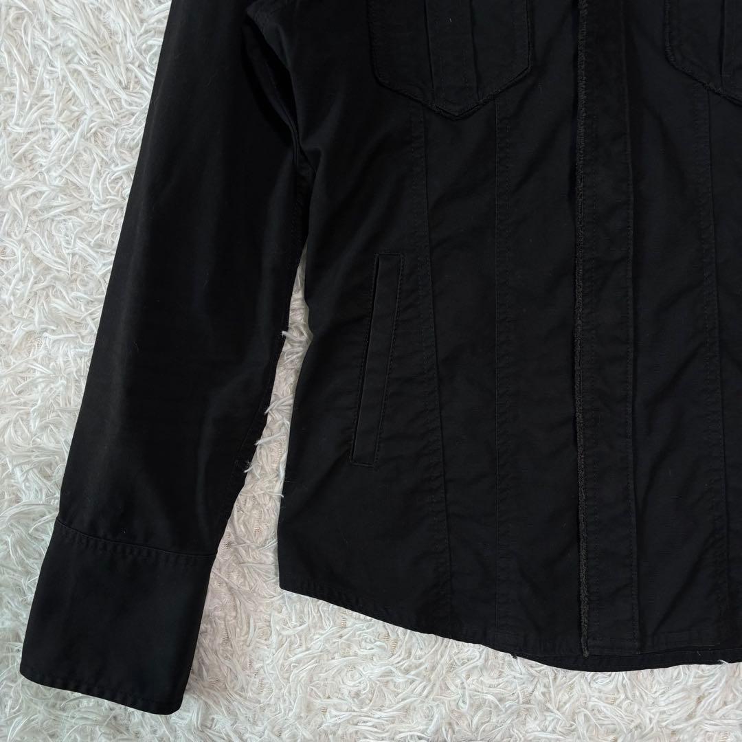 ✨美品✨バーバリーブラックレーベル ミリタリーシャツ ノバチェック 黒