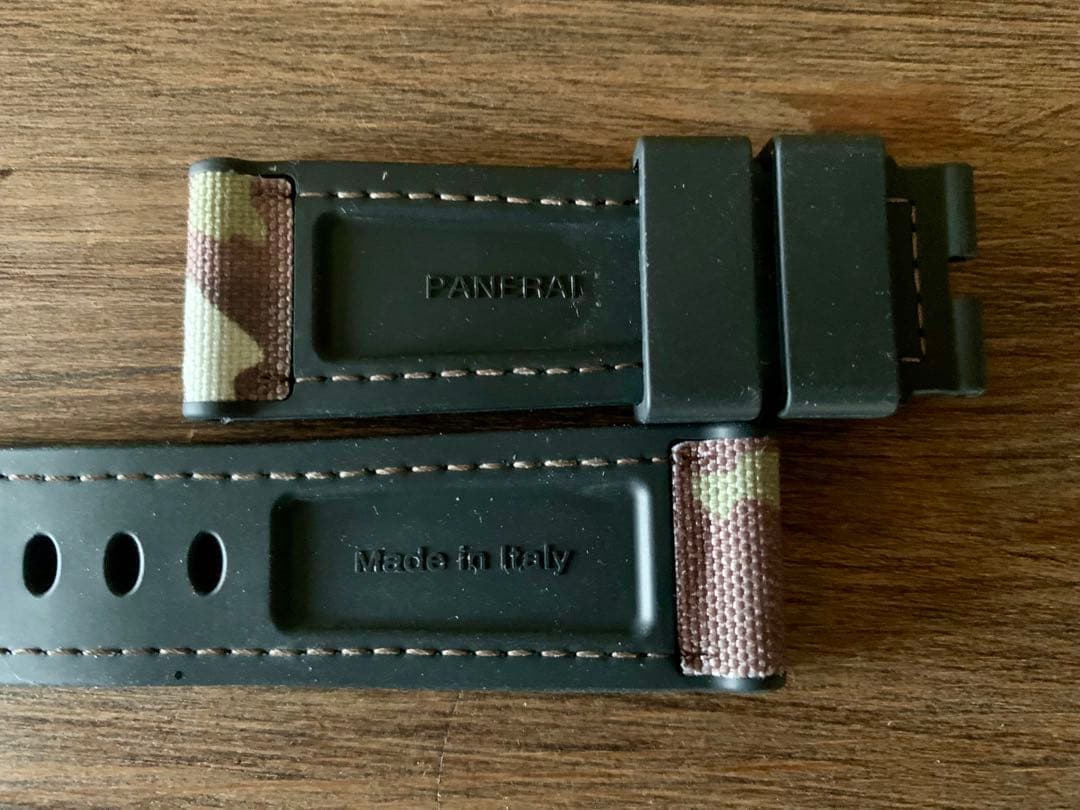 パネライ　純正　迷彩　キャンバスラバーストラップ　ベルト　24-22mm カモ