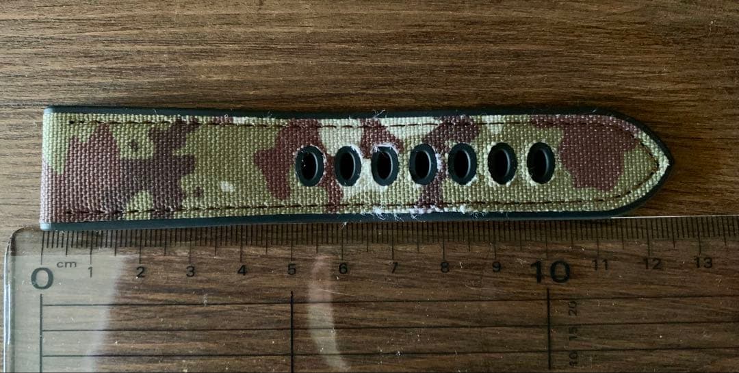 パネライ　純正　迷彩　キャンバスラバーストラップ　ベルト　24-22mm カモ