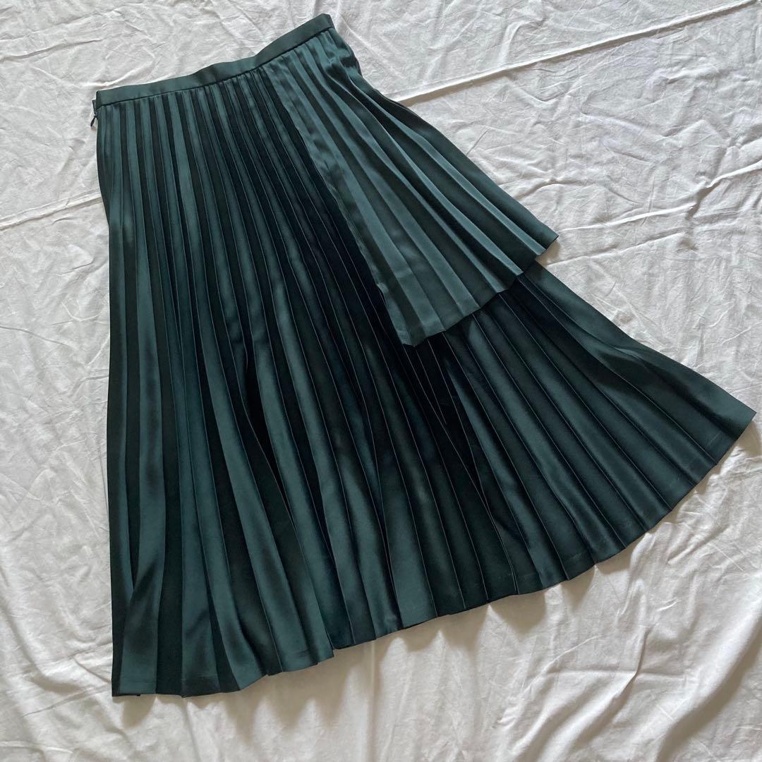 美品　ノアールケイニノミヤ　ロングスカート　プリーツ　レイヤード　AD2019