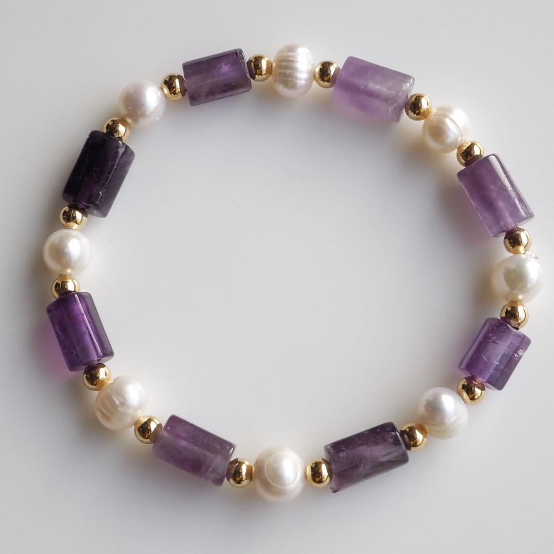 【もも】天然石マルチカラーフローライトの香水瓶ピアス