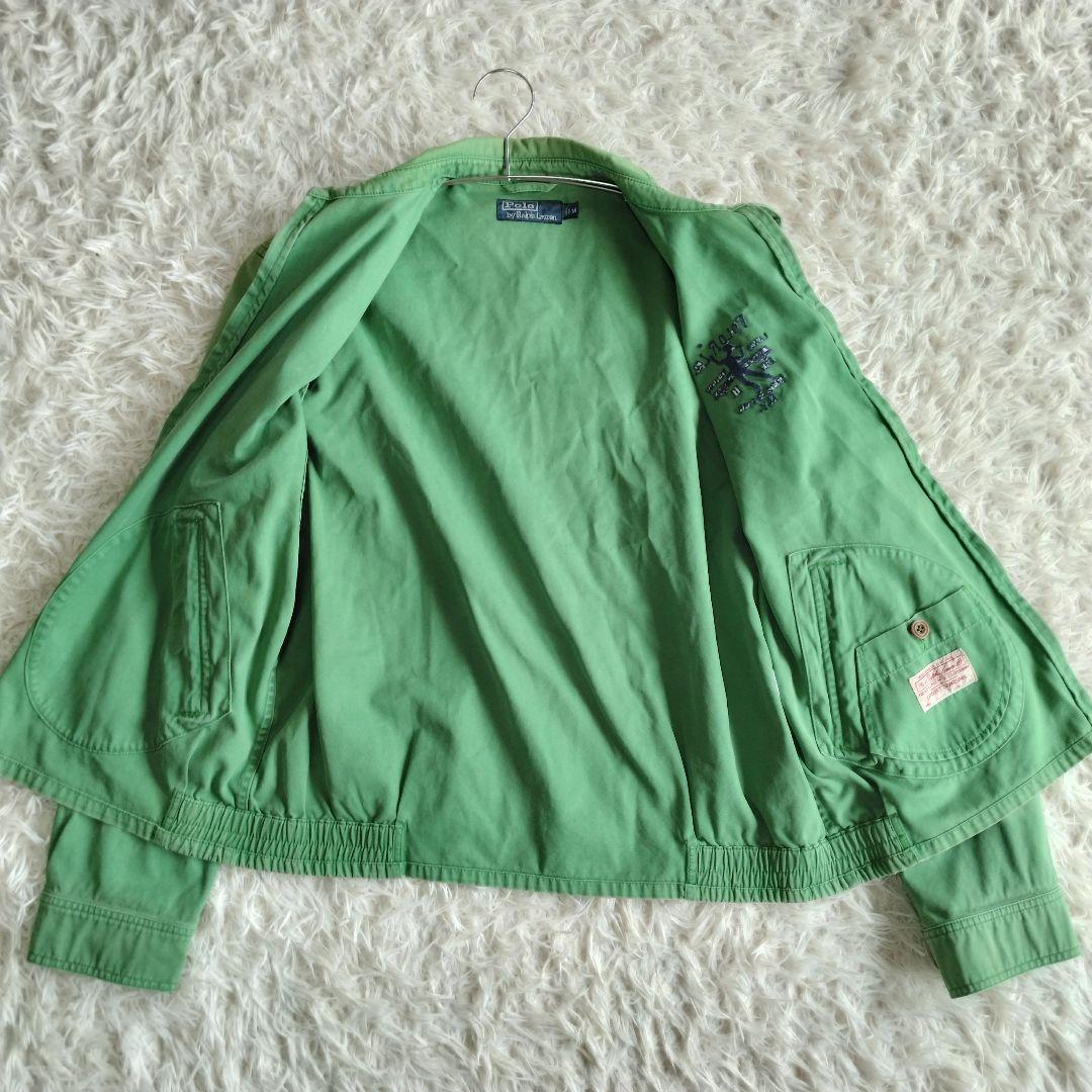 希少✨ポロラルフローレン　スイングトップ　ブルゾン　グリーン　古着　雰囲気◎