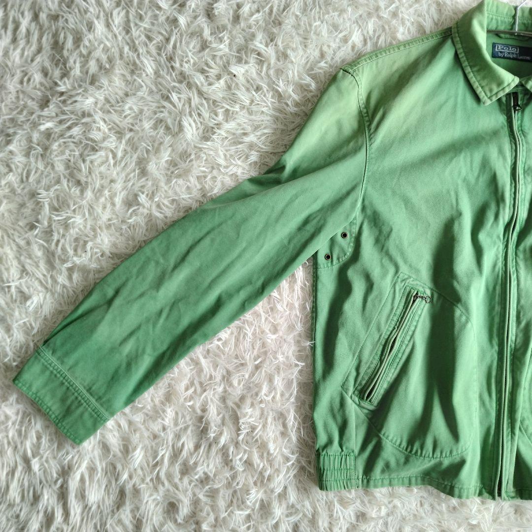希少✨ポロラルフローレン　スイングトップ　ブルゾン　グリーン　古着　雰囲気◎