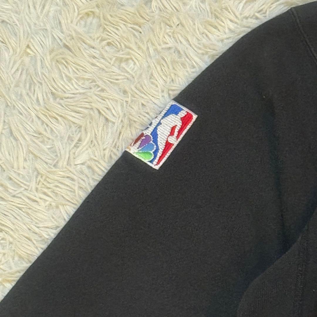 Champion NBA刺繍スウェット L 黒 USA製 希少