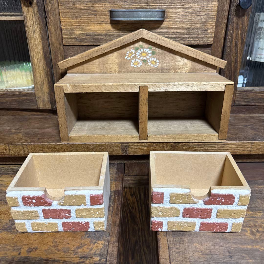 Many 家の形 小物入れ レンガ 雑貨 ナチュラル小物入
