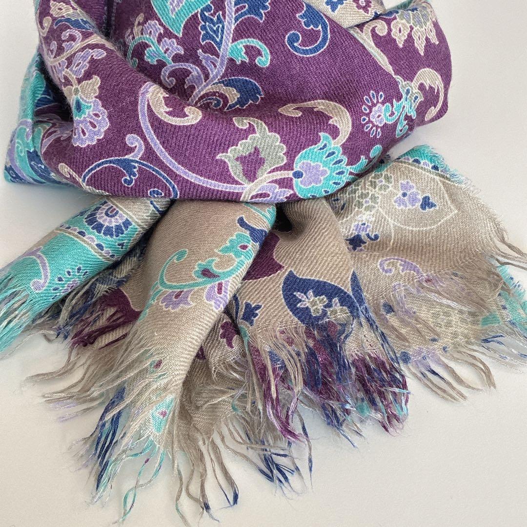 JOHNSTONS OF ELGIN ペイズリー柄ストール