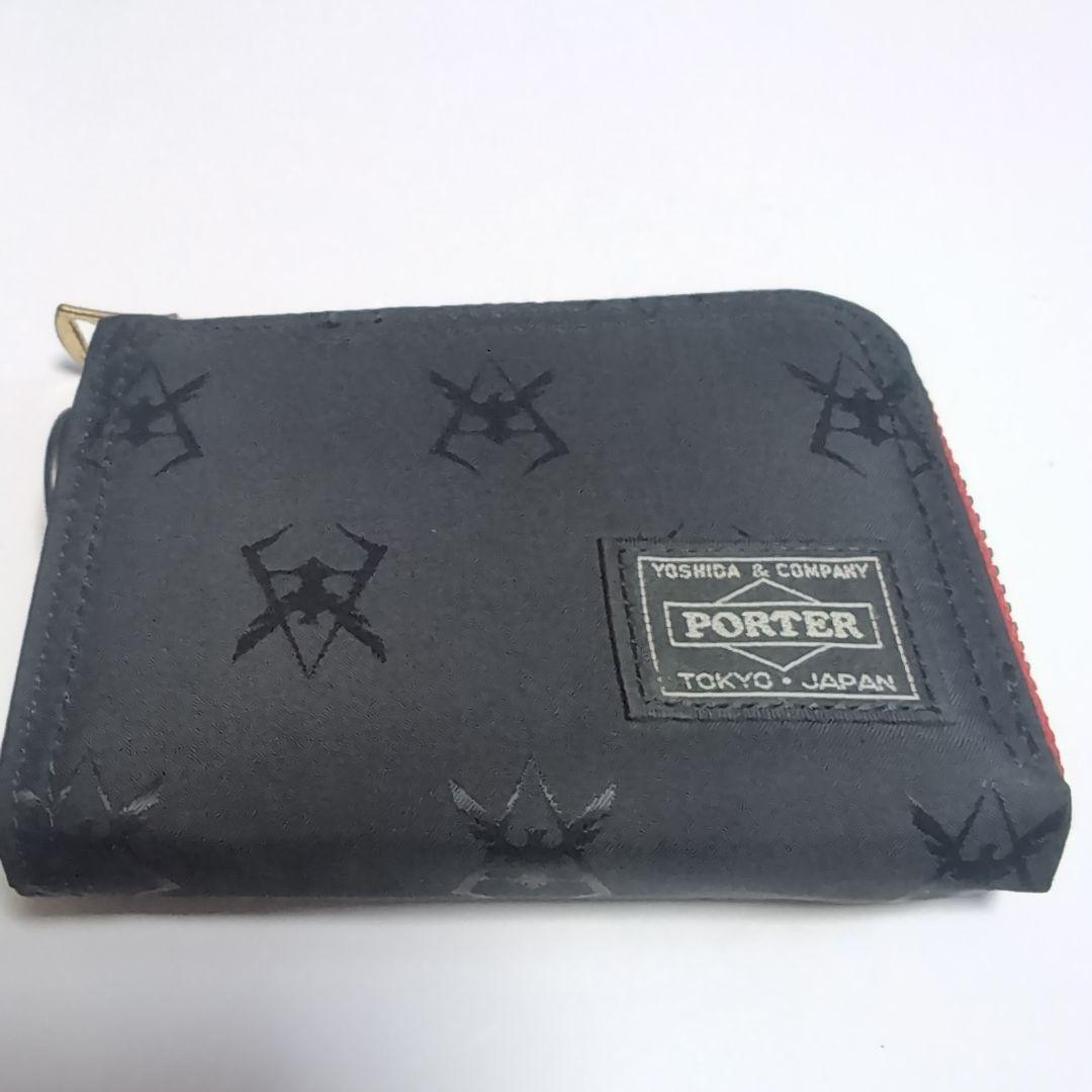 PORTER 　シャア専用　ケース 黒・赤 スカルパターン