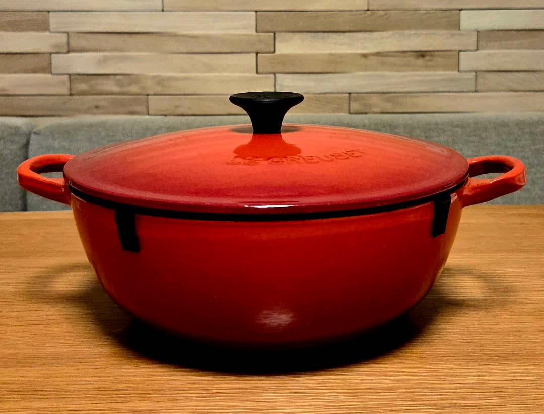 LE CREUSET　ル・クルーゼ 　マルミット 22cm　チェリーレッド