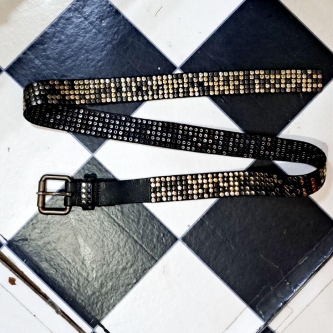 HTC 5連　ミリオンスタッズ　レザーベルト　36 ブラック　10000