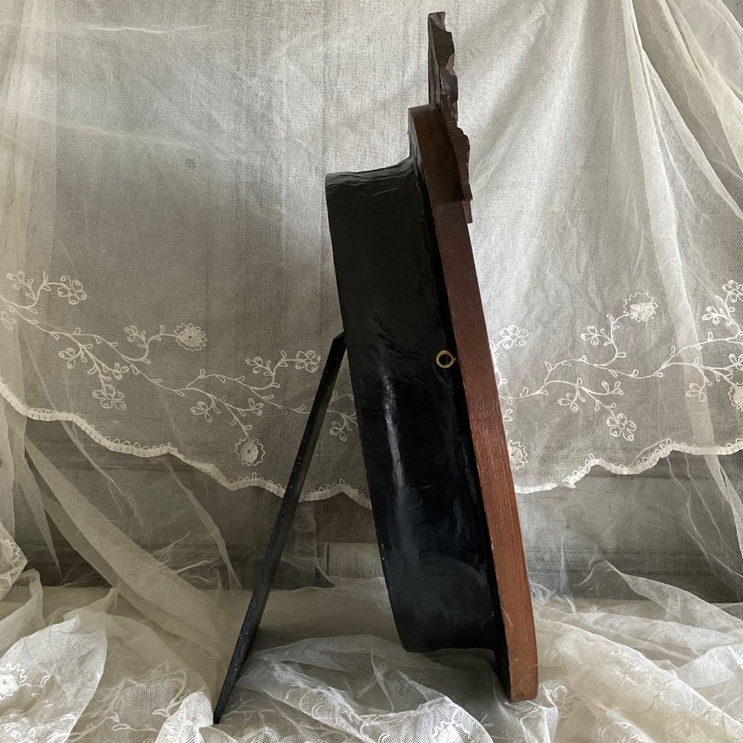 フランス　アンティーク　コミュニオン　布花　花冠　特大カニヴェ　リボン