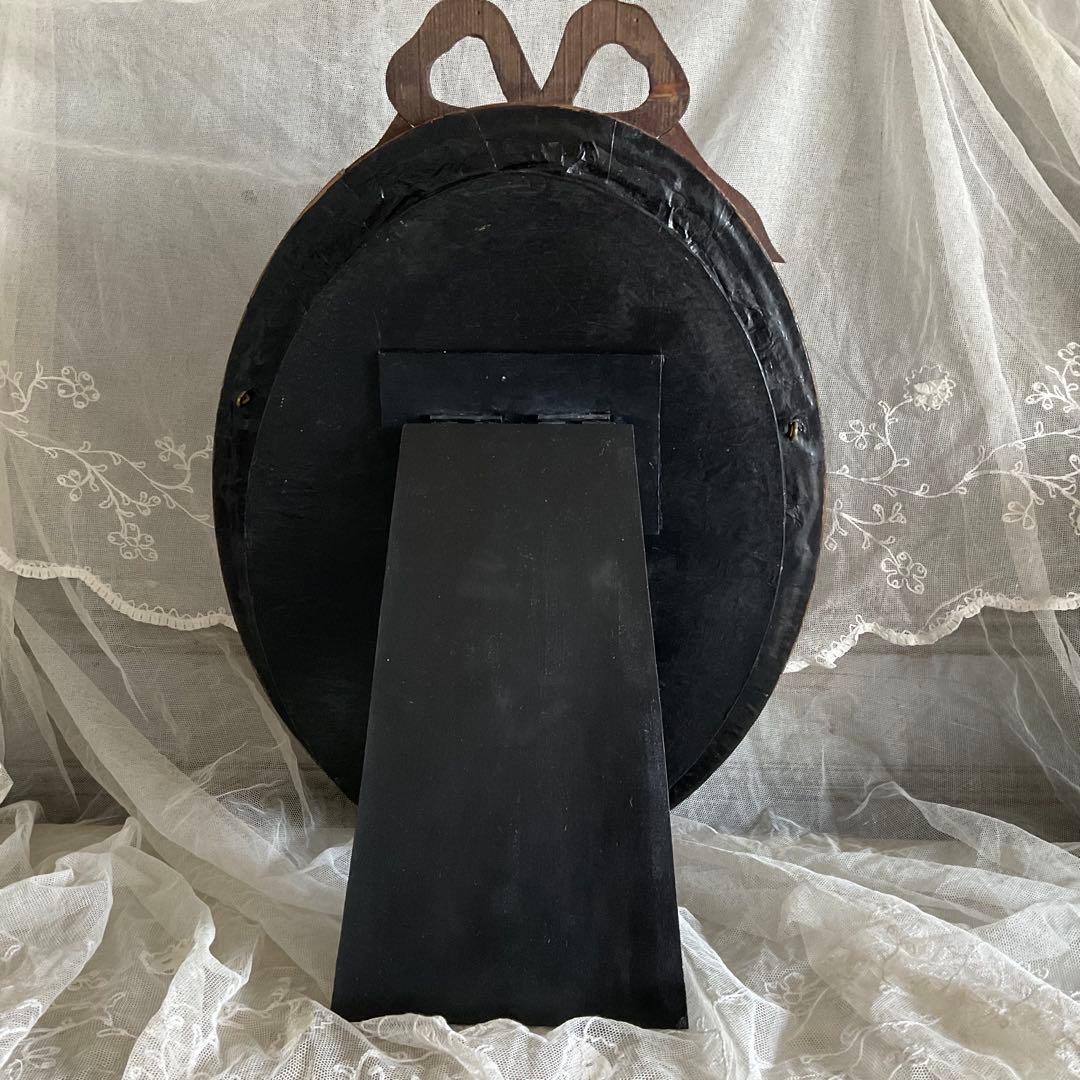 フランス　アンティーク　コミュニオン　布花　花冠　特大カニヴェ　リボン