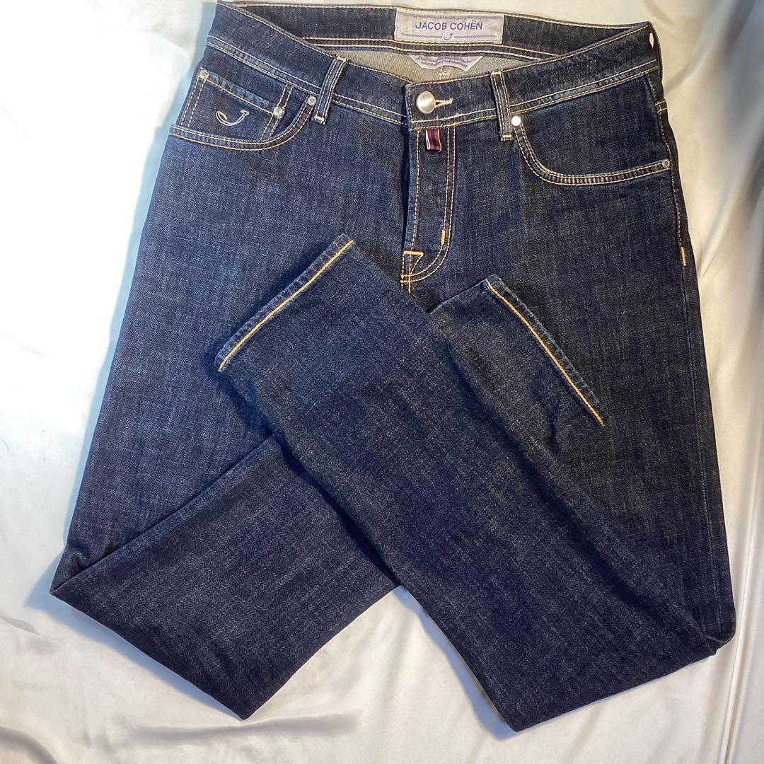 ヤコブコーエン　JACOB COHEN濃紺ストレートデニムW32