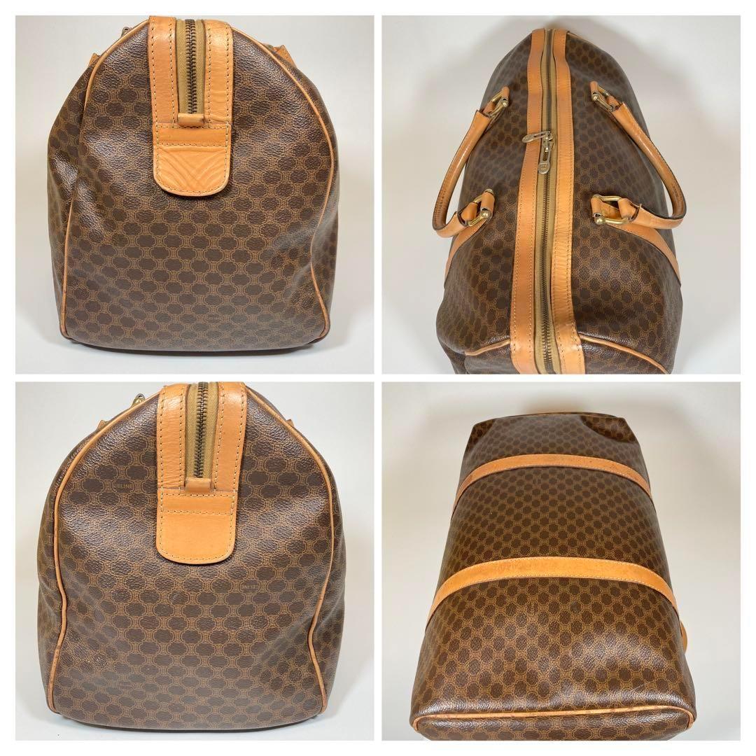 CELINE セリーヌ ボストンバッグ 旅行用 マカダム ブラウン レディース