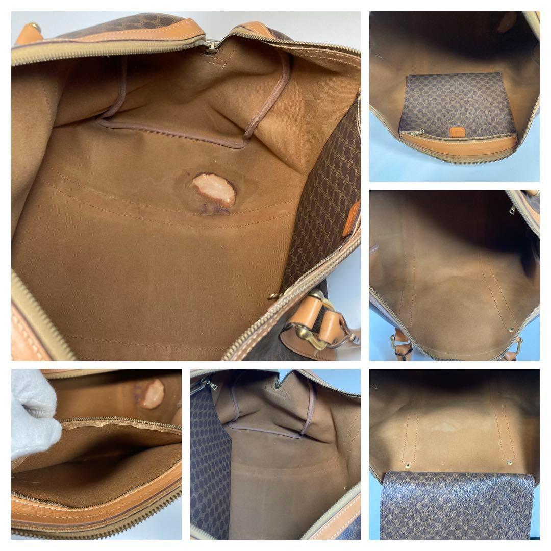 CELINE セリーヌ ボストンバッグ 旅行用 マカダム ブラウン レディース