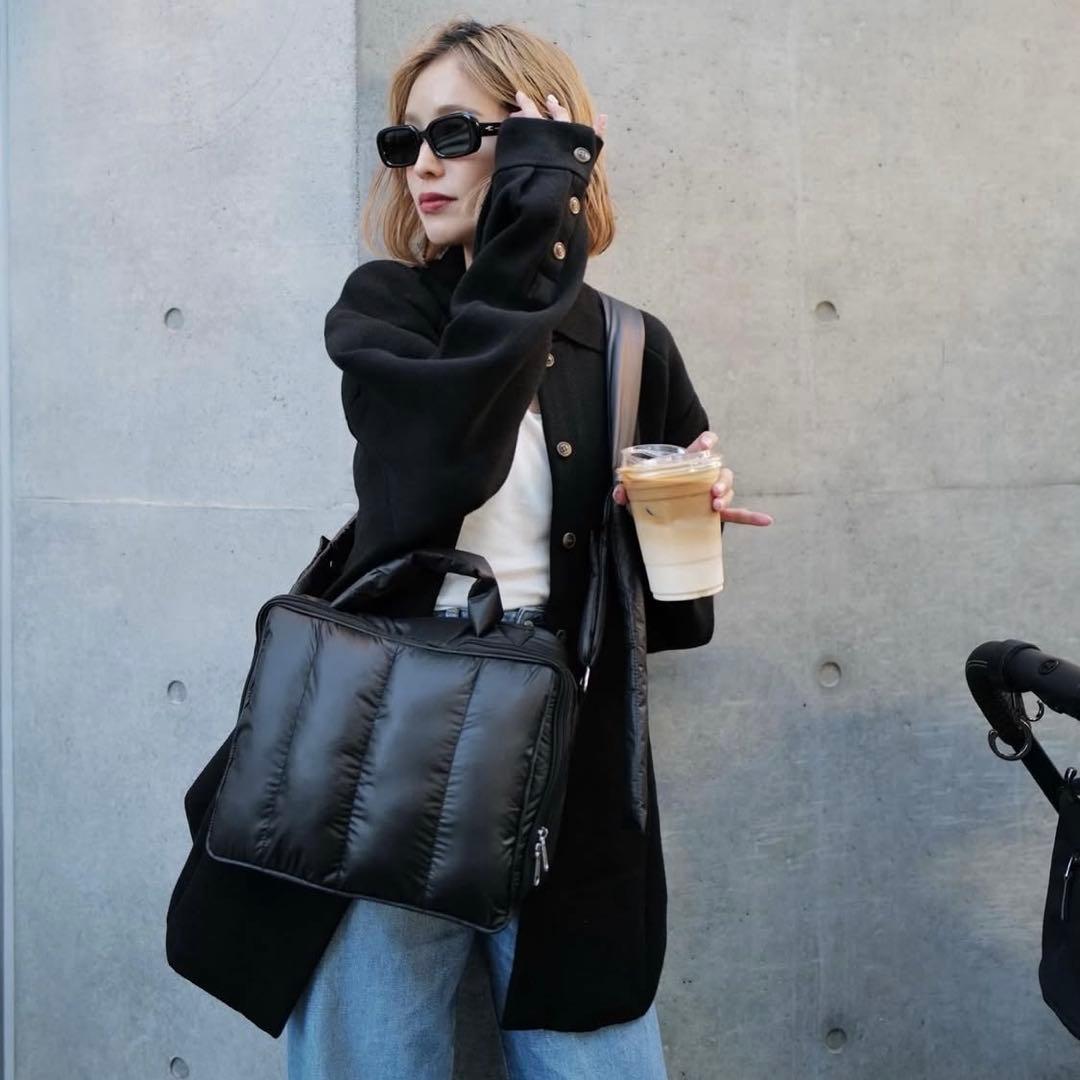 【美品】 Calin カラン キルティングマザーズポーチバッグ