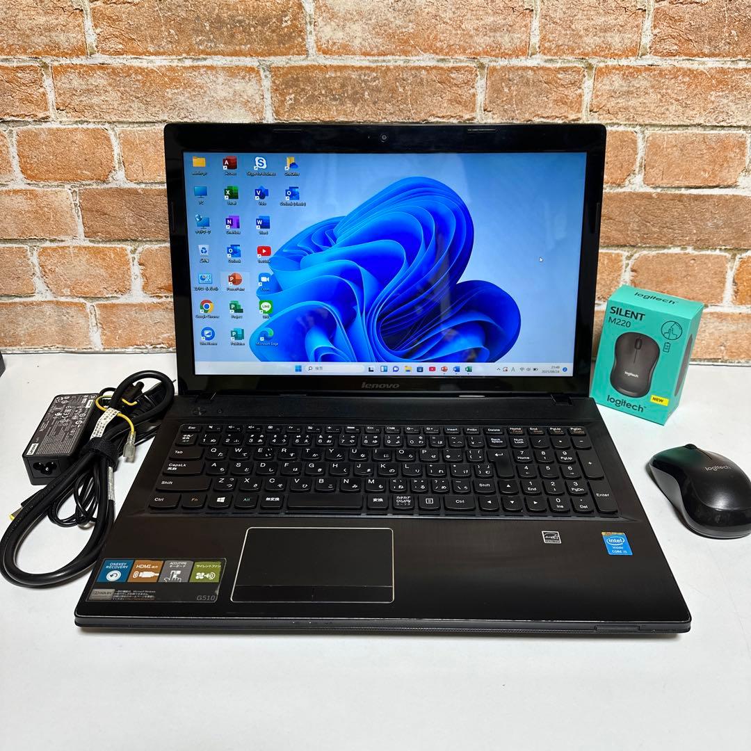 美品　レノボノートパソコン SSD Corei5メモリ8GB オフィス2024年