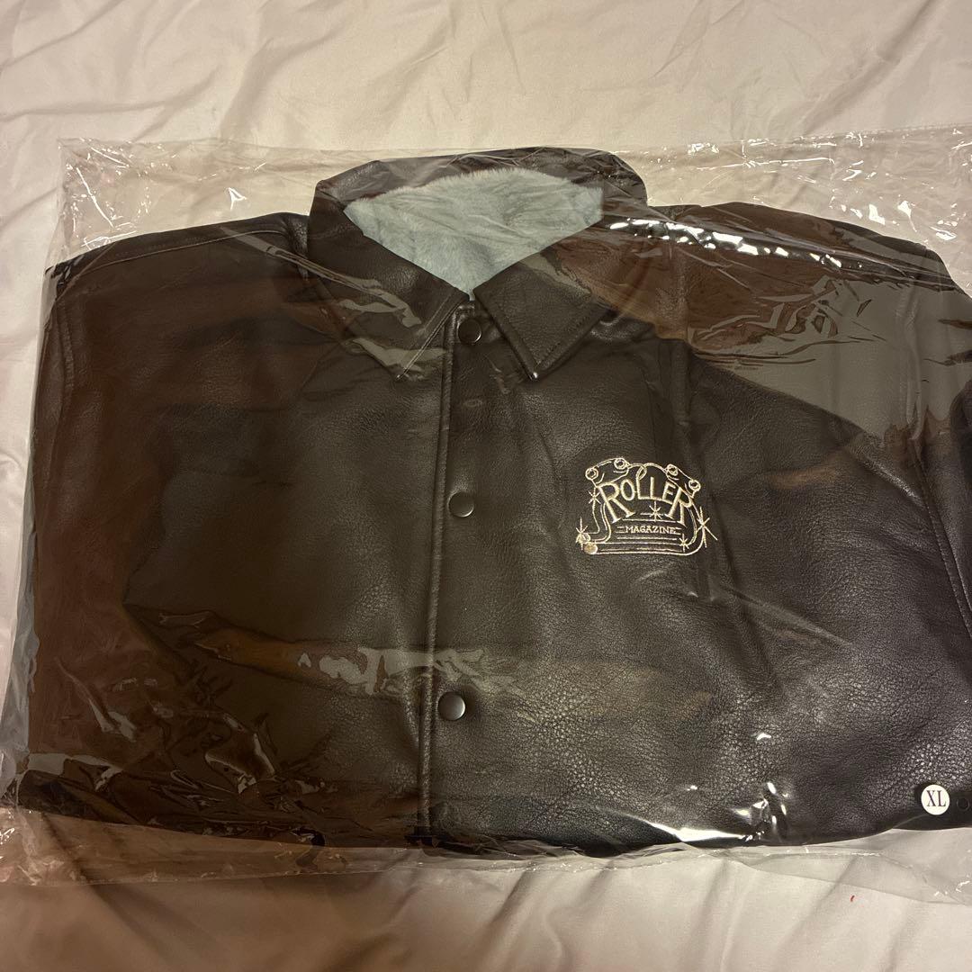 XL ローラーマガジン　コーチジャケット　フェイクレザー　xl