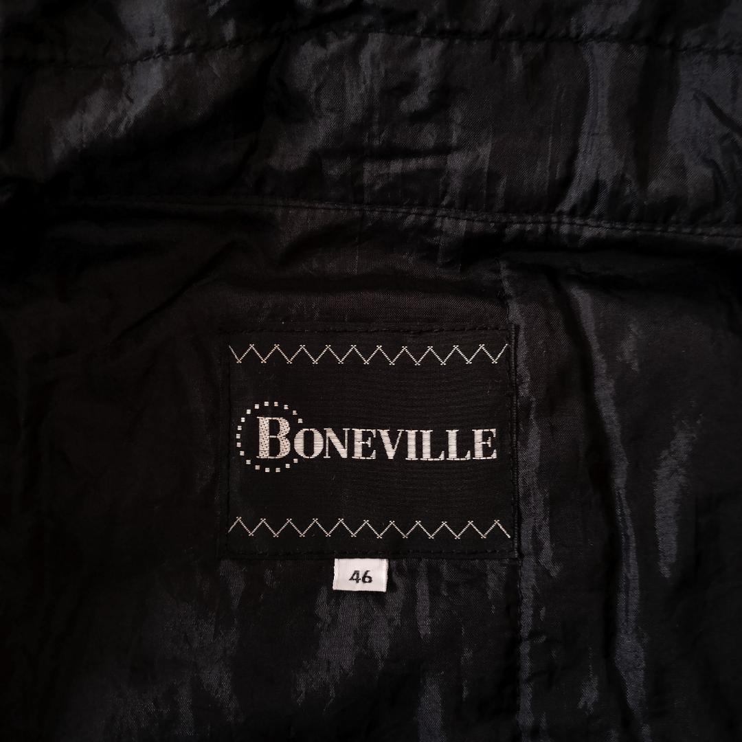 希少 80s BONEVILLE ナイロンジャケット 46 S~M ブラック 黒