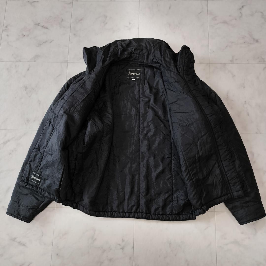 希少 80s BONEVILLE ナイロンジャケット 46 S~M ブラック 黒