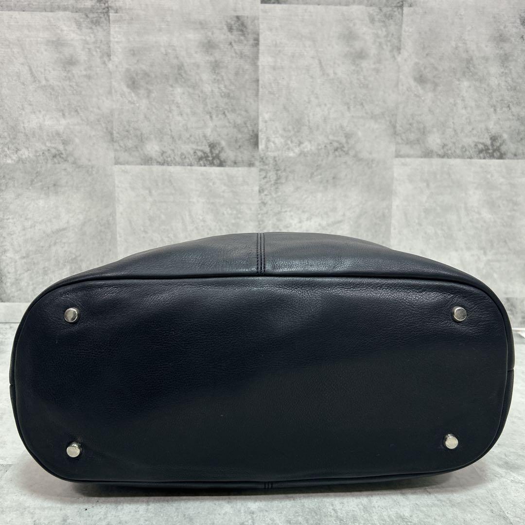 TAKEO KIKUCHI タケオキクチ トートバッグ 大容量 本革 ブラック