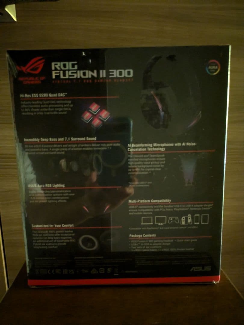 ASUS ROG FUSION II 300 ゲーミングヘッドセット