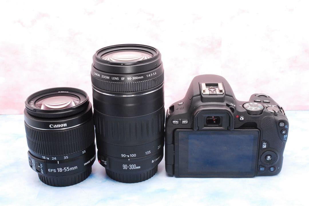 キャノン kiss X9☆一眼レフカメラ☆手ぶれ補正標準＆超望遠☆スマホ転送