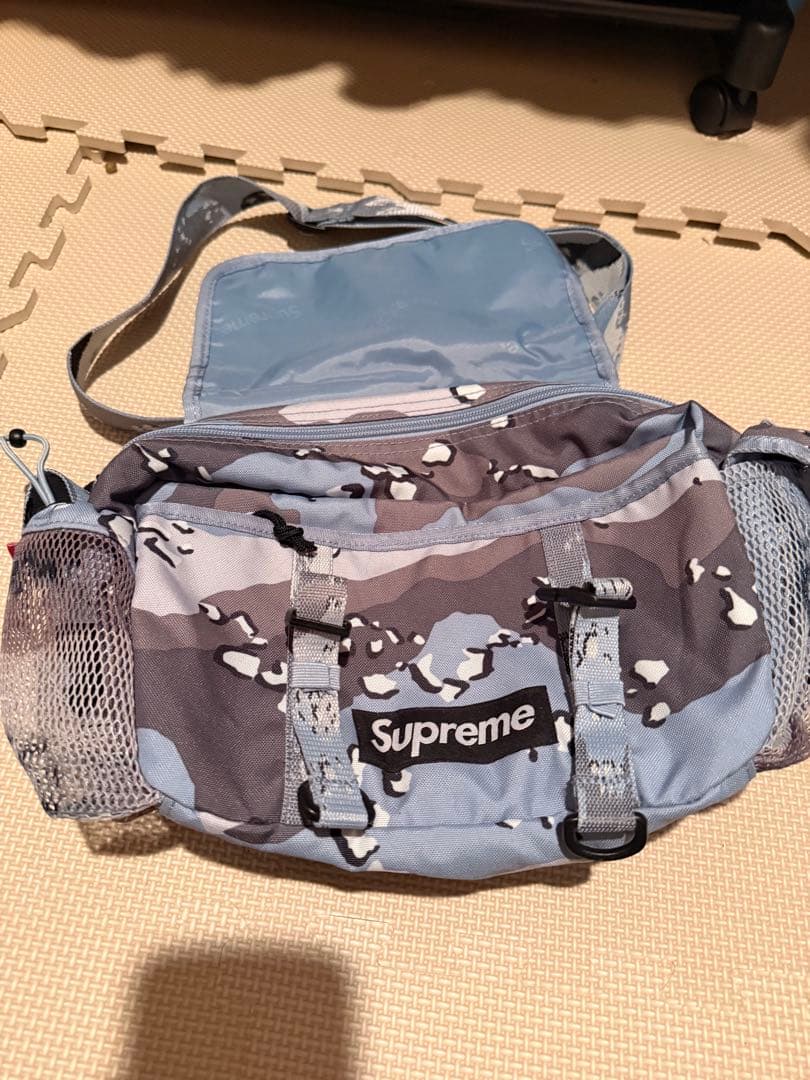ぼっとん似Supreme 20SS Waist Bag Blue Camo