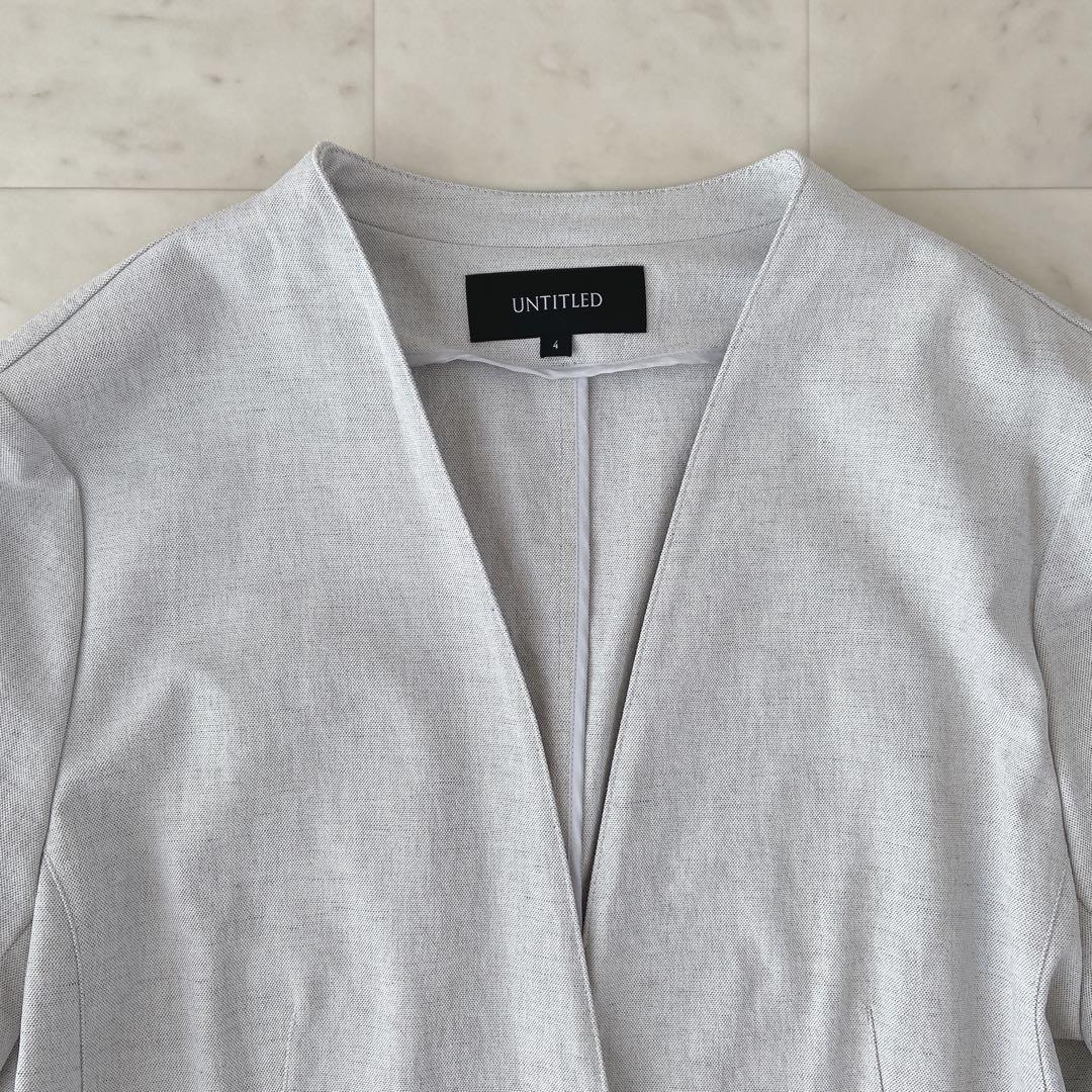 美品✨クリーニング済【UNTITLED】アンタイトル　大きいサイズ　パンツスーツ