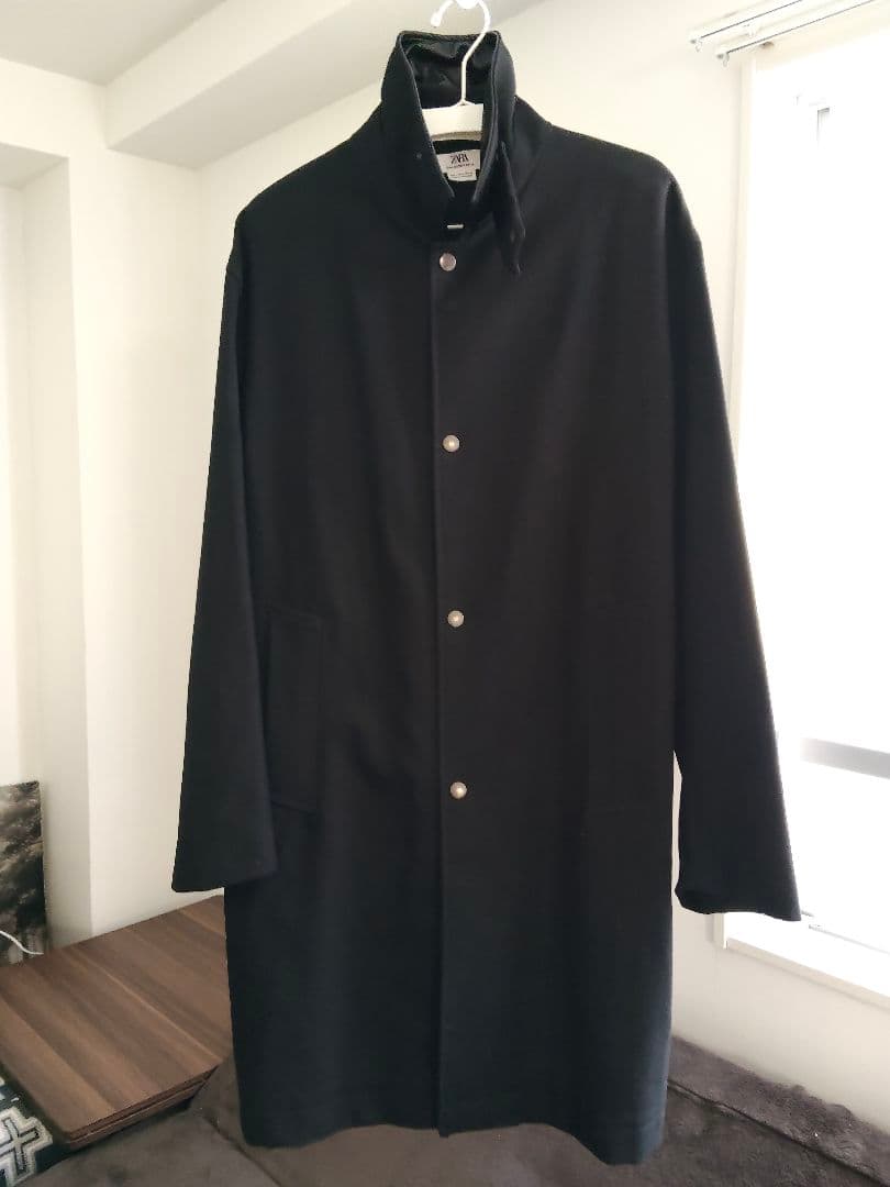 ZARAレザートレンチステンカラーチェスターコートLIMITED EDITION
