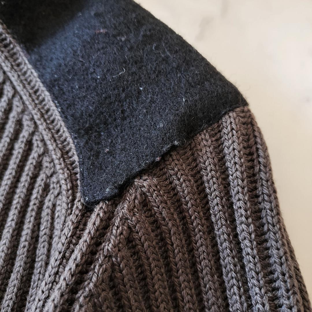 ストーンアイランド 2010AW ウール切替ニットパーカー S イタリア製