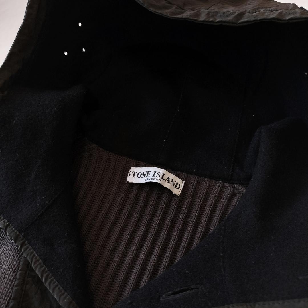 ストーンアイランド 2010AW ウール切替ニットパーカー S イタリア製