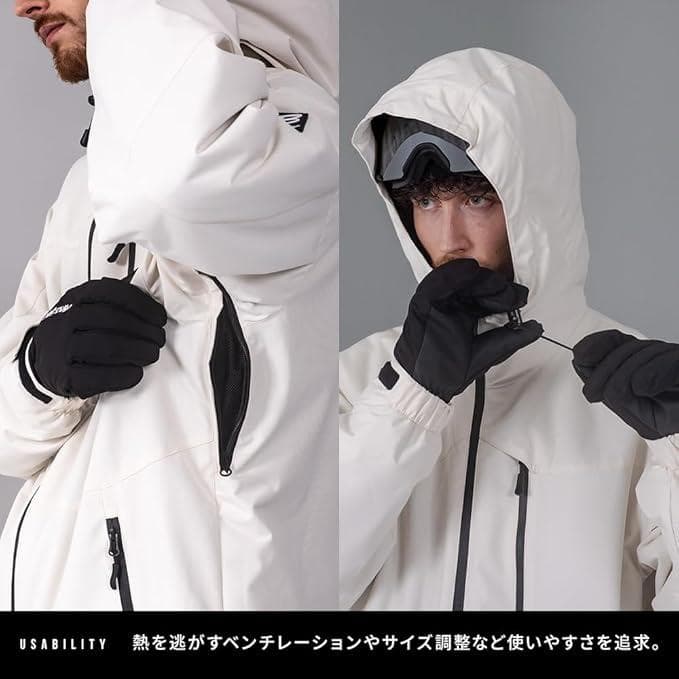 彡新品彡BLACK スノーボードウェア 上下セット ジャケット XL