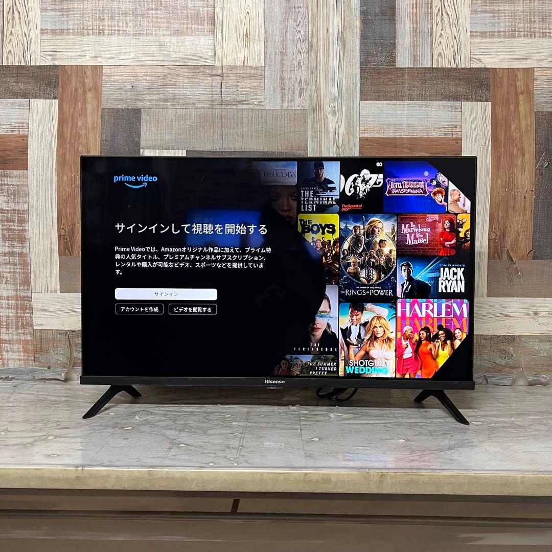 即日受渡❣️全国送料込今年購入ハイセンス32型液晶テレビネット動画視聴可チューナー