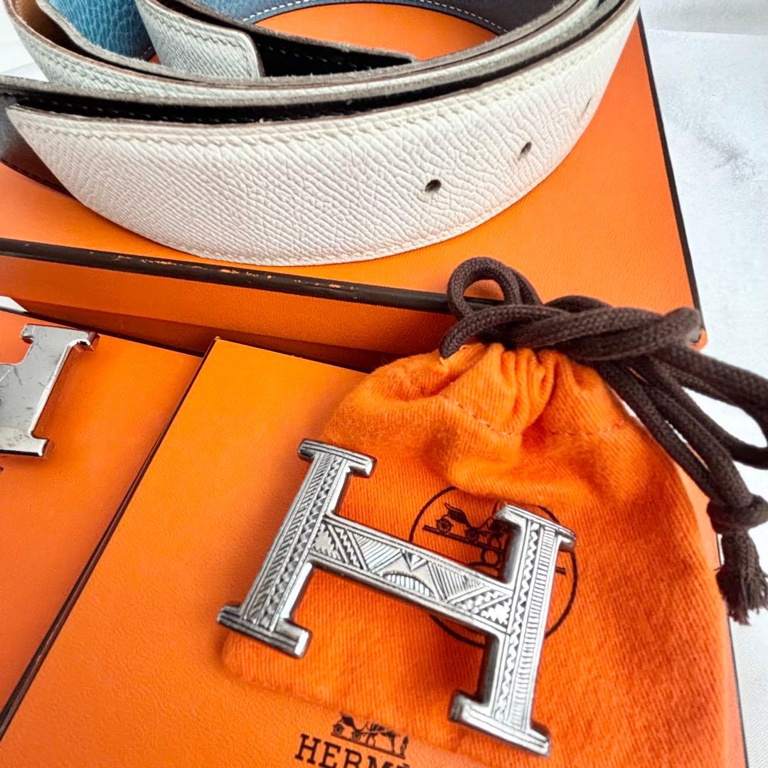 HERMES バックル トゥアレグ H リバーシブルベルト 2セット