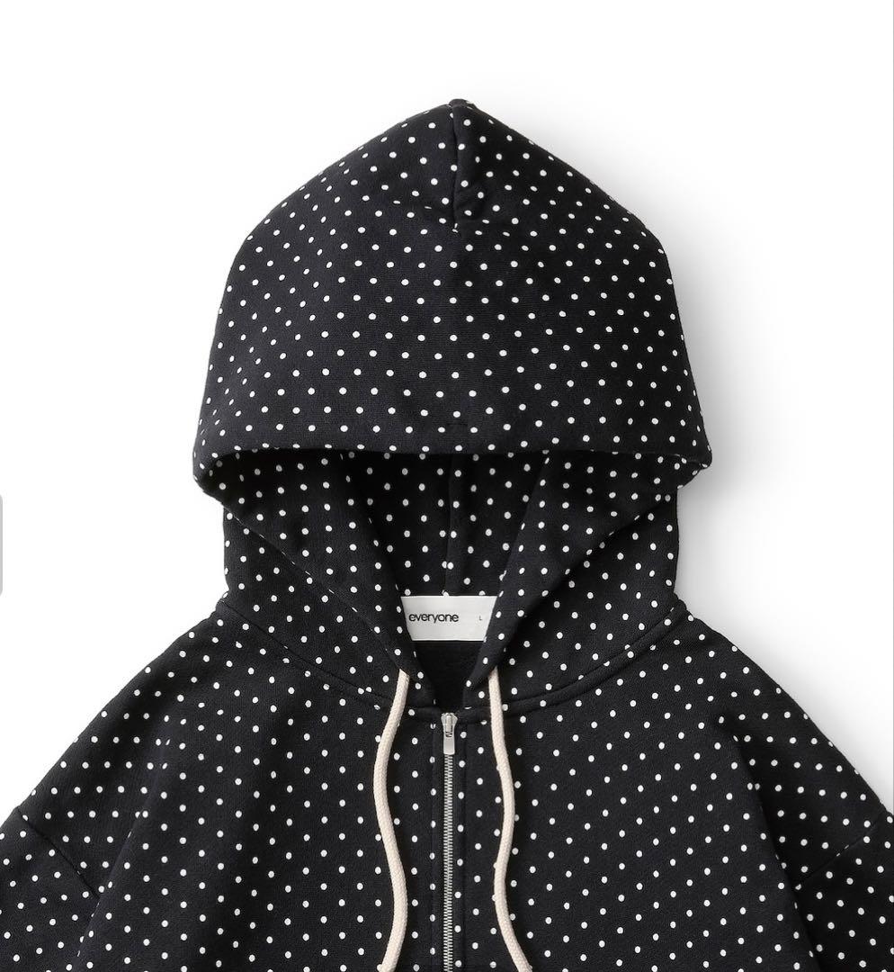 トップス everyone back logo dot zip up hoodie M