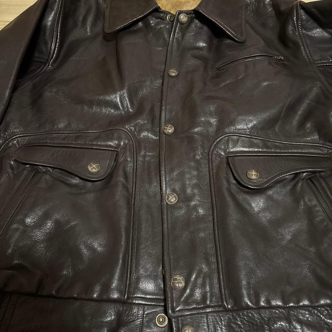 助*ん様 40s 50s A-2 実物ヴィンテージ レザージャケット ムートンジ