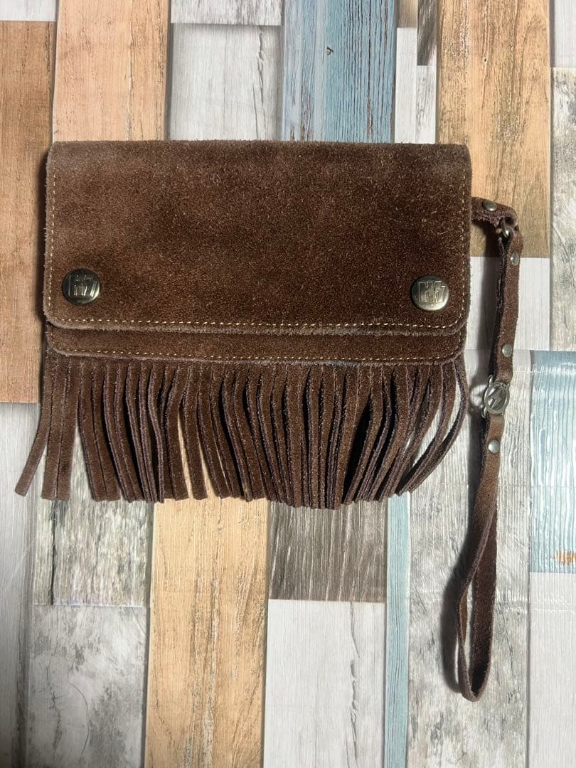 爆限定 ヒステリックグラマー グランジ フリンジ ウォレット 長財布 茶色 希少