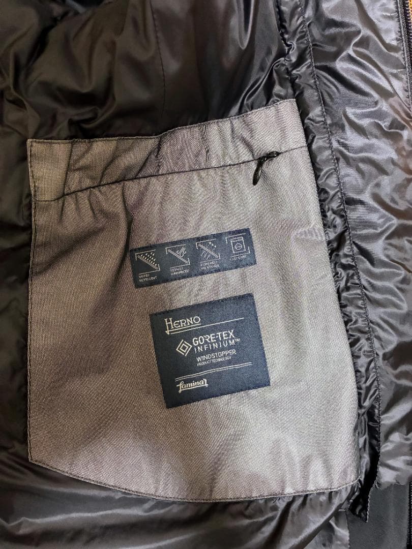 HERNO ヘルノ LAMINAR フーデッドダウンチェスターコート 48
