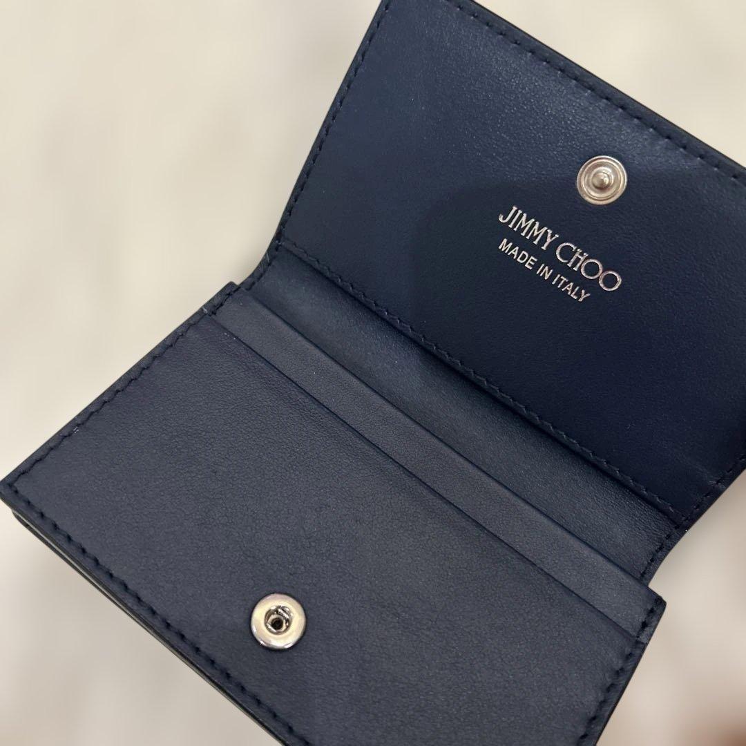 JIMMY CHOO ☆ NELLO カードケース ネイビー