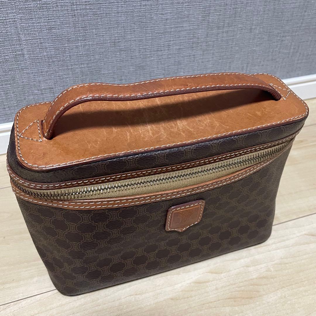 美品　CELINE セリーヌ バニティバッグ PVC マカダム柄 ヴィンテージ
