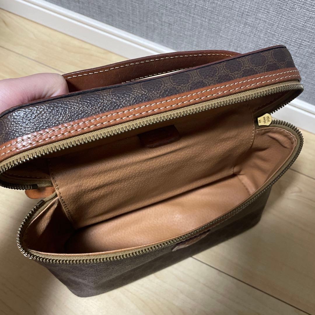 美品　CELINE セリーヌ バニティバッグ PVC マカダム柄 ヴィンテージ