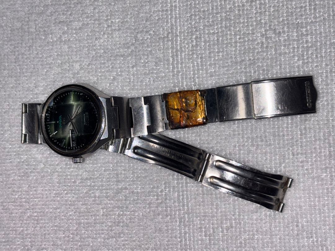 SEIKO バナック　アナログ時計 グリーン ジャンク