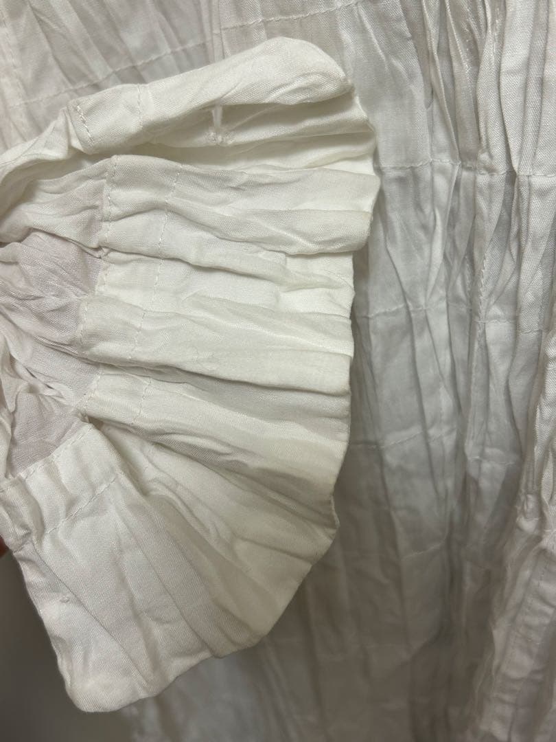 ISSEY MIYAKE MEN ホワイトプリーツシャツ