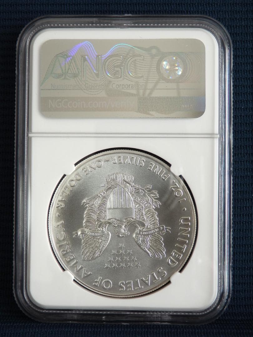 アメリカ2020年 イーグル1ドル銀貨　トランプラベル　　NGC：MS70