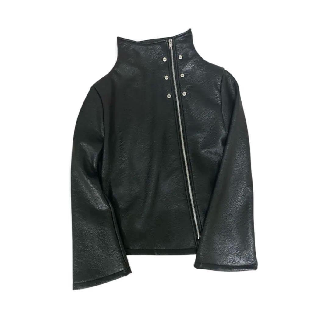 sexy smellハイネック レザージャケット archive 00s