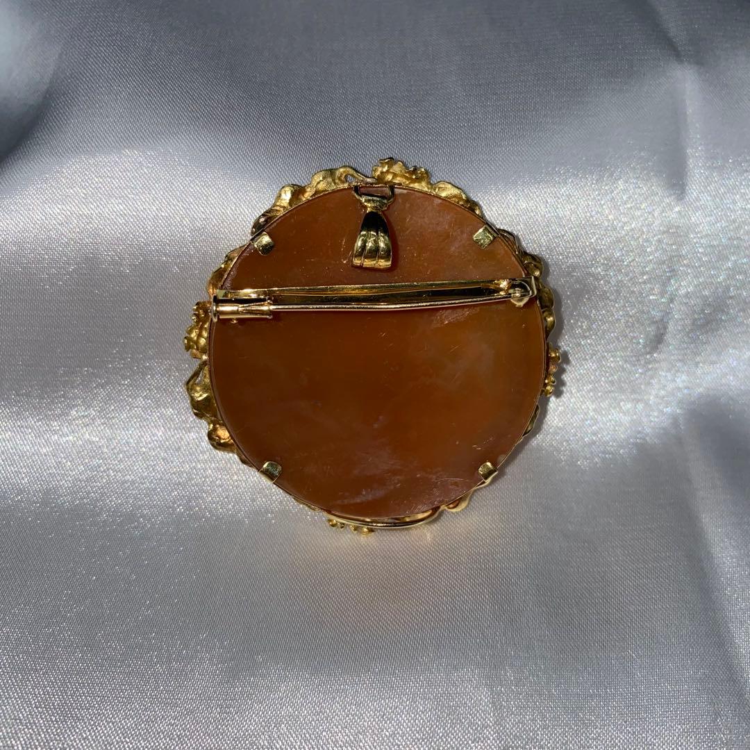 カメオ K18 ペンダントトップ ブローチ 2個セット