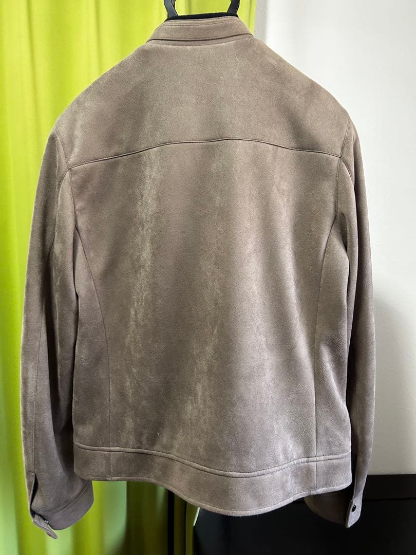 AOURE / アウール ポンチスエード シングルライダース　グレージュ