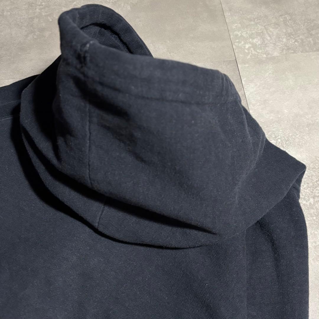90s - vintage パーカー　ダブルフェイス　裏サーマル　フェード　紺色