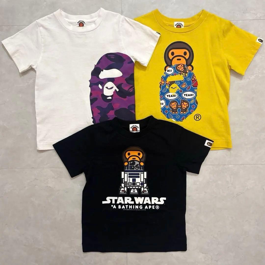 BAPE KIDS スターウォーズ コラボ Tシャツ 3枚セット