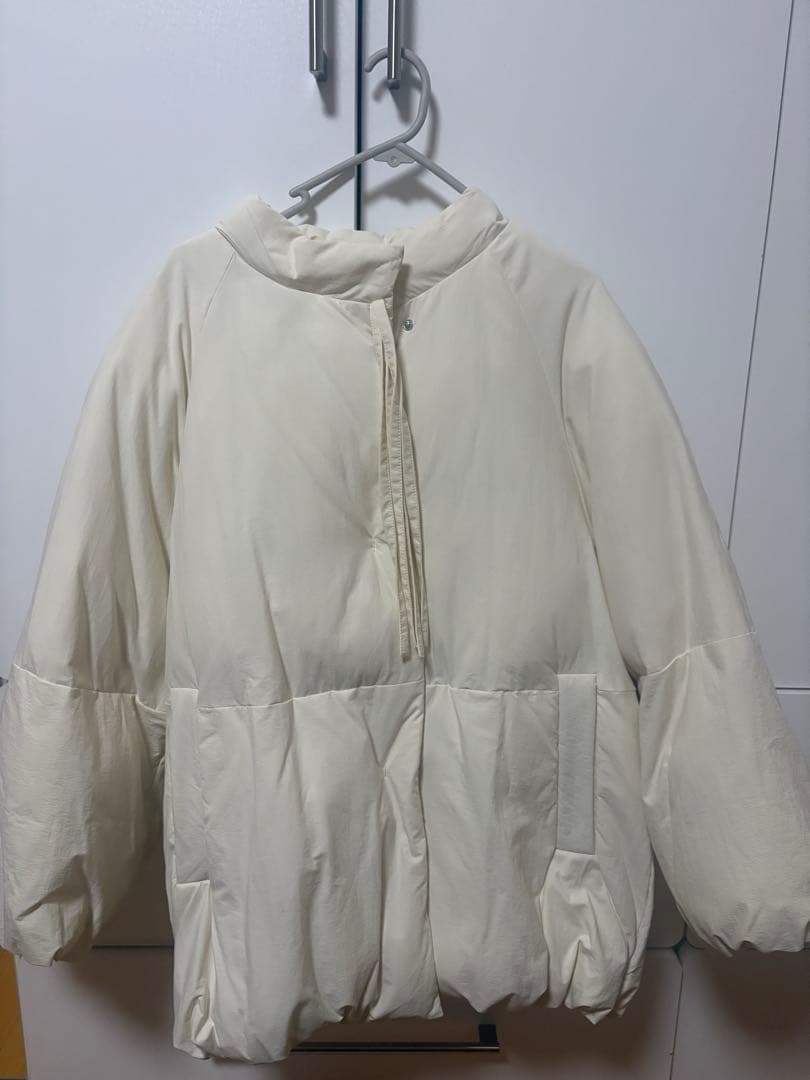 hinari中綿リボンミドルコート アイボリー FREE